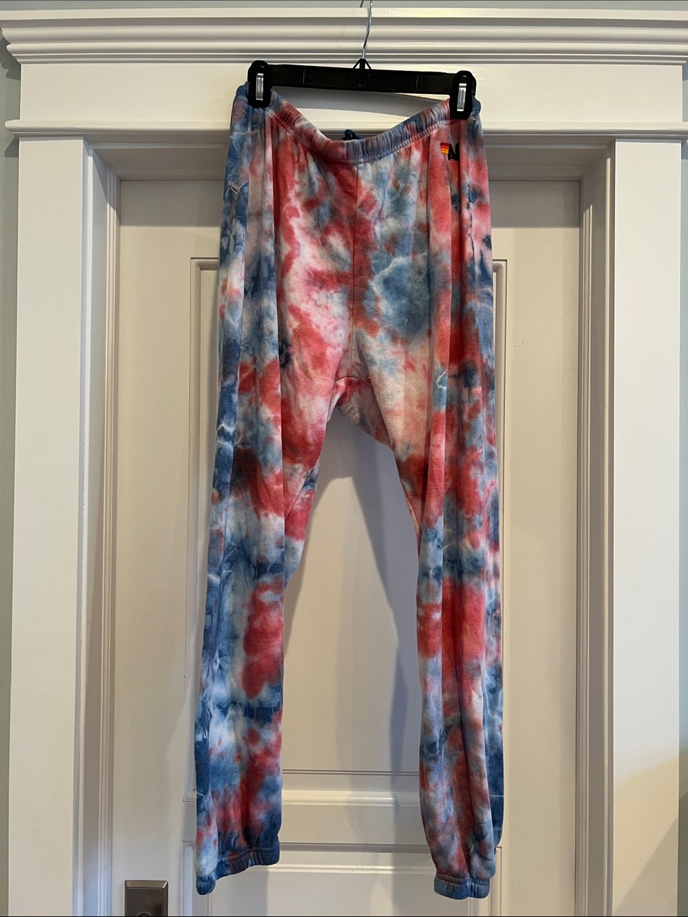 Tie-Dye Jogger Pants - Red & Blue